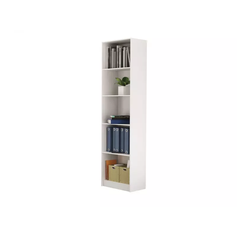 Bücherregal für das Büro Topeshop R50 BIEL 5 Regalböden weiß