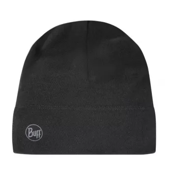 Beanie-Mütze Buff Merino Midweight — Solid Schwarz, Einheitsgröße, Merinowolle, Herbst/Winter, Sport