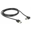 USB-Kabel DeLOCK 1m USB 2.0 A m/m 90° Schwarz