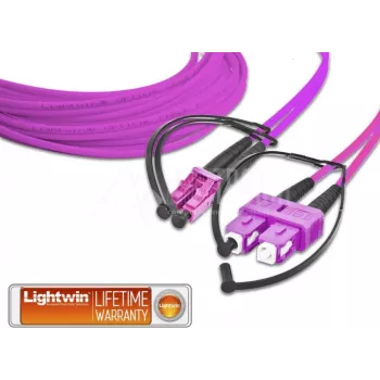 Lightwin LDP-50 LC-SC 1.5 OM4 Glasfaserkabel 1,5 m Violett (LDP-50 LC-SC 1.5 OM4)