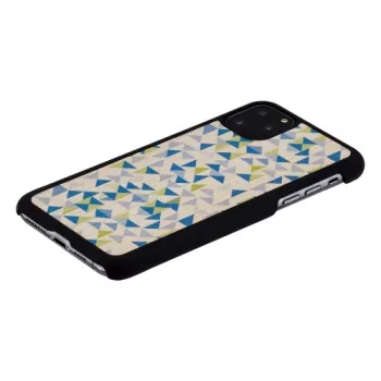 Smartphone-Hülle man and wood für iPhone 11 Pro Max – Blaues Dreieck, schwarze Schutzabdeckung