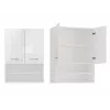 Topeshop POLA MINI DK Badezimmerschrank in Weiß Hochglanz Weiß