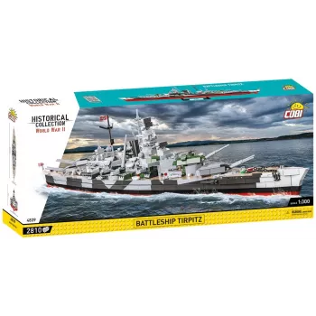 COBI 4839 Historical Collection Schlachtschiff Tirpitz Klemmbausteinset, 2810 Elemente, 1:300