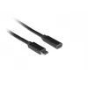 Lanberg CA-USBE-20CC-0015-BK USB-C Verlängerungskabel M/F, USB 3.2 Gen 1, 1,5 m, schwarz