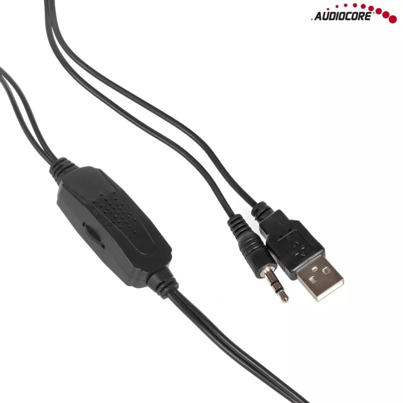 Audiocore AC865B 2.0 USB-Computers Lautsprecher, 6 W, Schwarz/Blau