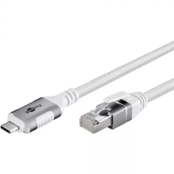 Goobay 74176 – Netzwerk-Adapterkabel USB 3.1 Typ C Gigabit-Ethernet 2 m – Netzwerkkarte – 1.000 Mbit/s (74176)