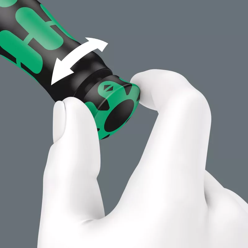 Wera Click-Torque Lock C3 05075692001 Drehmomentschlüssel mit Umschaltknarre, 1/2 Zoll, 40–200 Nm, Schwarz/Grün