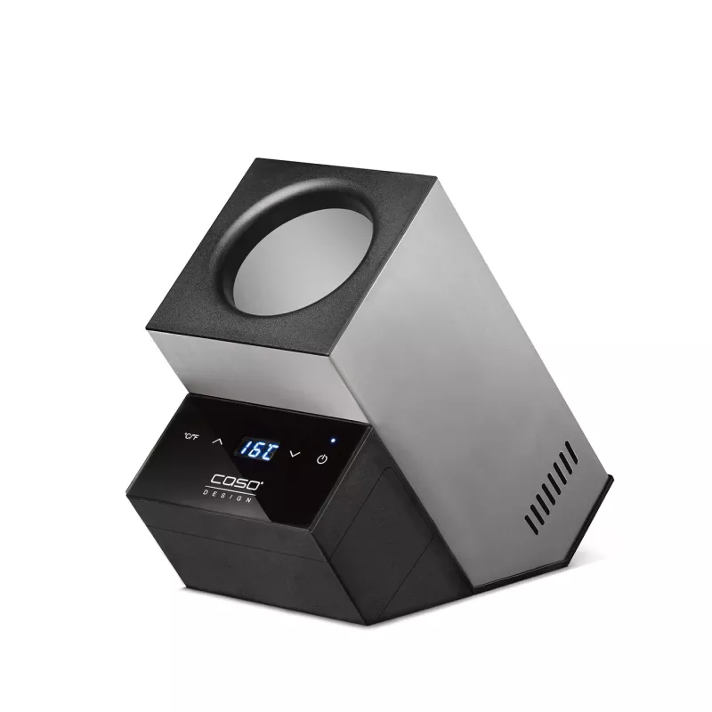 Caso | Weinkühler | WineCase Deluxe Edelstahl | Flaschenkapazität 1 | Schwarz/Silber