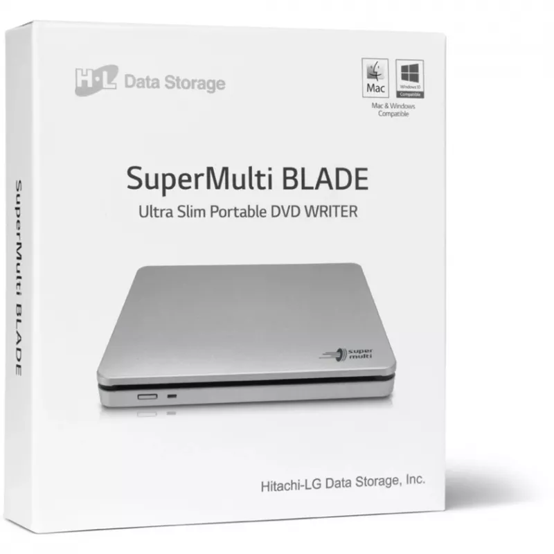 GP70NS50 SLIM, externer DVD-Brenner (Silber, extern, USB 2.0, 5,25)
