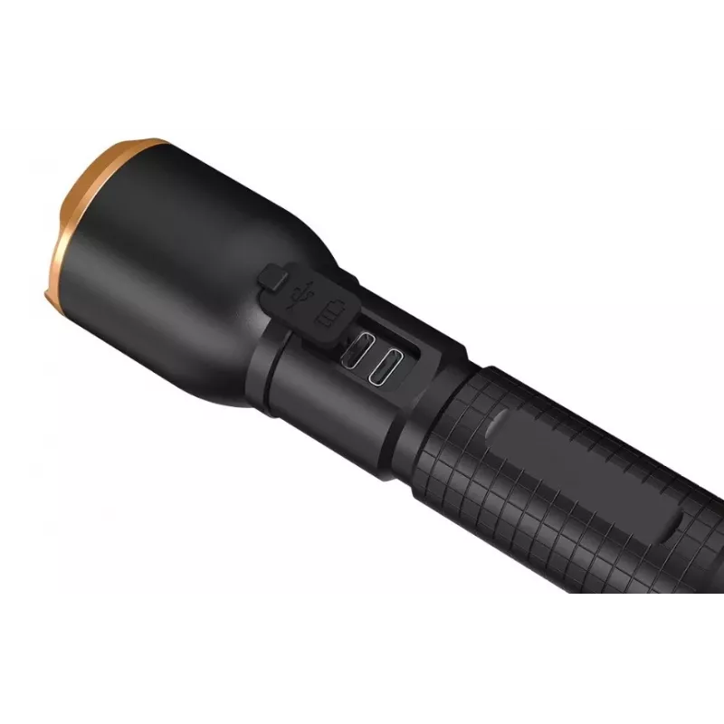 Taschenlampe Duracell DF2500R — schwarz, wiederaufladbare Handlampe