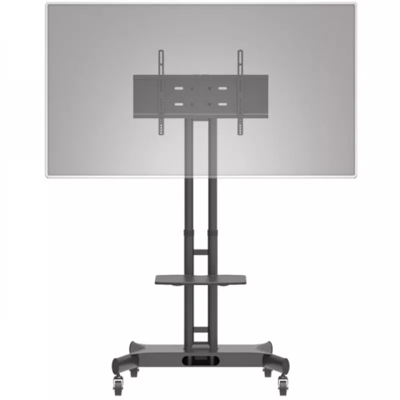 Hagor 8209 HP Twin Stand mobiler Bodenständer für 32-55 Zoll (81-140 cm) Displays, 45 kg, höhenverstellbar, schwarz