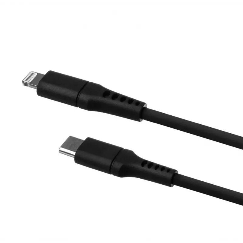 USB-C-auf-Lightning-Festkabel FIXED FIXDLS-CL12-BK 1,2 m flüssiges Silikon