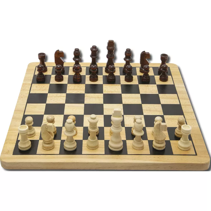 Deluxe Wood - Schach & Dame, Brettspiel