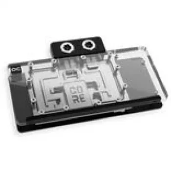 Alphacool Core RX 9070 XT Taichi GPU-Wasserkühler mit Backplate, Transparent/Chrom