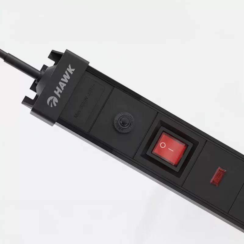 Überspannungsschutzleiste Hawk HWPS801BK 1,5 m Netzkabel, Modell HWPS801BK