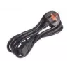 APC AP9895 Netzkabel, 16A 200-240V, C19 auf UK-Stecker BS 1363A, 2,44 m, Schwarz