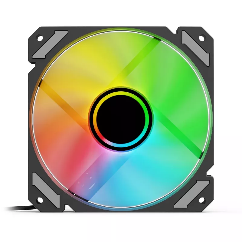 SHARKOON SHARK Mirror RGB PWM Reverse 120 mm Gehäuselüfter, 1500 RPM, schwarz