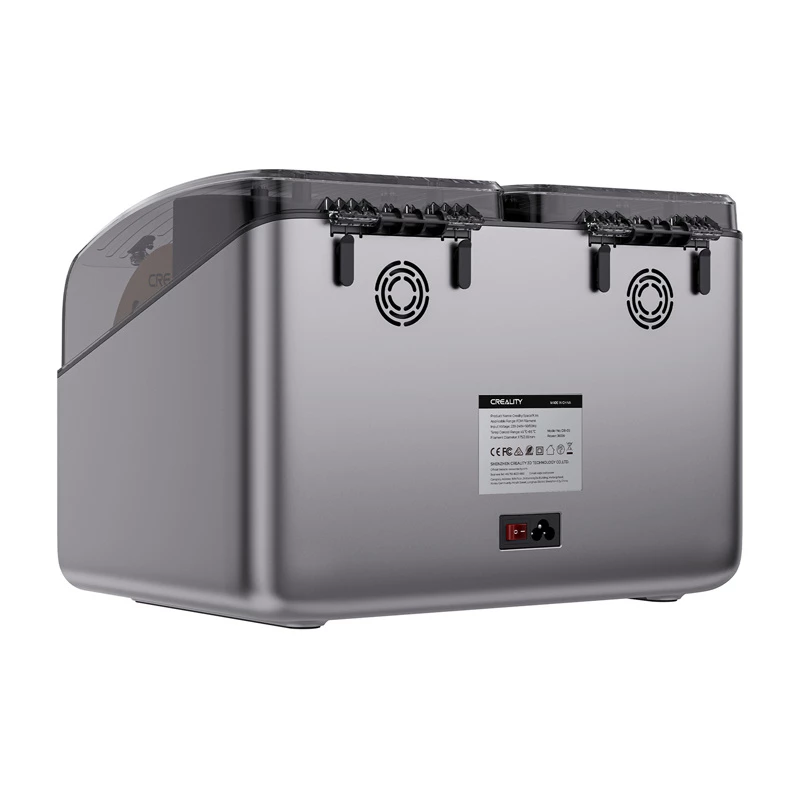 Filamenttrockner Creality 4005010100 für 3D-Drucker — kompatibel mit SpacePi X4, schwarz/grau, 1 Stück