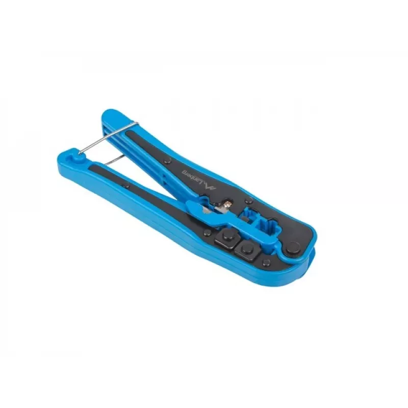 Lanberg NT-0202 Crimpwerkzeug für RJ45/RJ12/RJ11, Schwarz/Blau