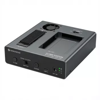 Dockingstation GrauGear G-M2ST235-CL für M.2 NVMe/SATA SSD und 2,5/3,5-Zoll-Festplatten