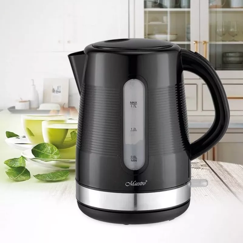 Maestro MR-035-BLACK Wasserkocher, 1,7 l, Schwarz