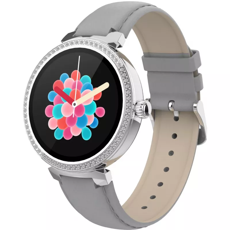 Denver SWC-342GR Smartwatch, 1,2 Zoll IPS, Grau