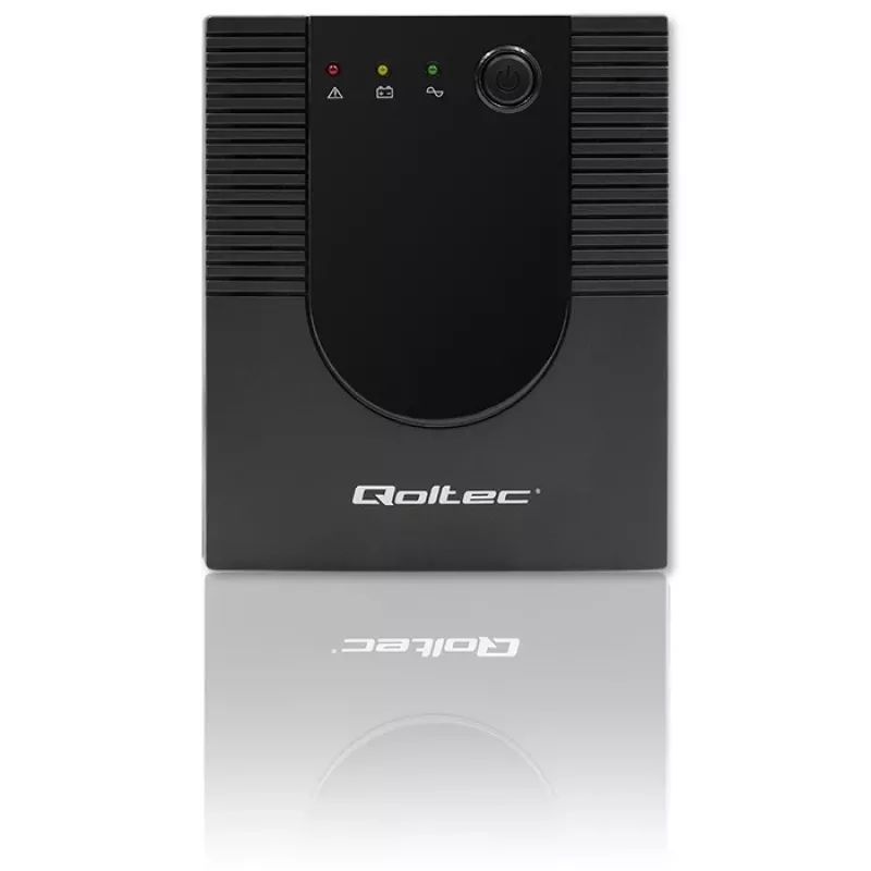 Qoltec Monolith 53775 Line-Interactive USV, 1200 VA (1,2 kVA) / 720 W, AVR, 4 AC-Steckdosen, schwarz