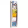 Paperflow QUICK BLICK Wand-Prospekthalter 1/3 A4, 5 Fächer, Grau