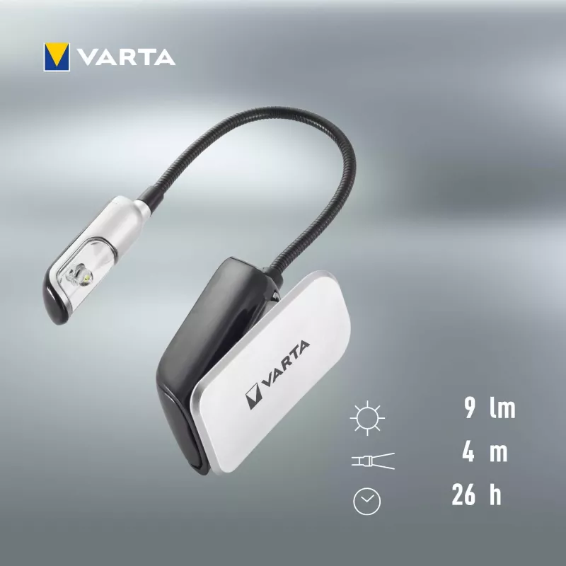 Varta Easy Line 16618 LED-Leselampe, 9 lm, mit Klemme