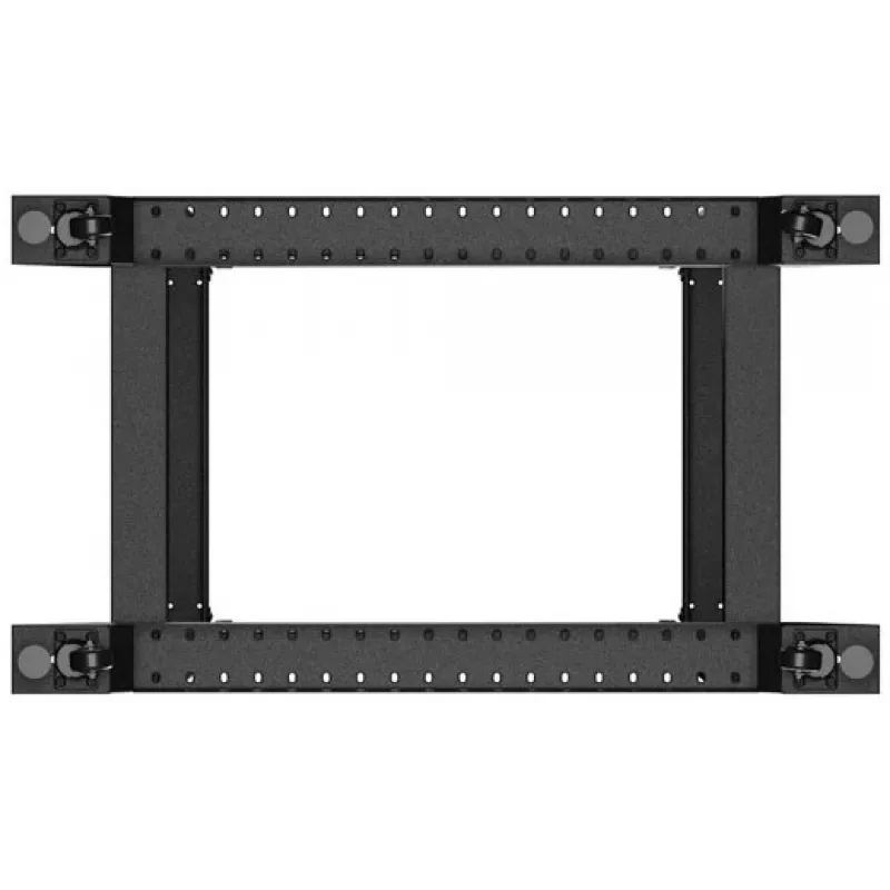 Lanberg Open Rack 22U Schwarz (22HE, 19-Zoll-Rack), Serverrack, Schwarz