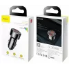 Baseus Magic CCMLC20A-01 Kfz-Ladegerät, 2x USB-A QC 3.0, 45 W, 6 A, Spannungsanzeige, schwarz