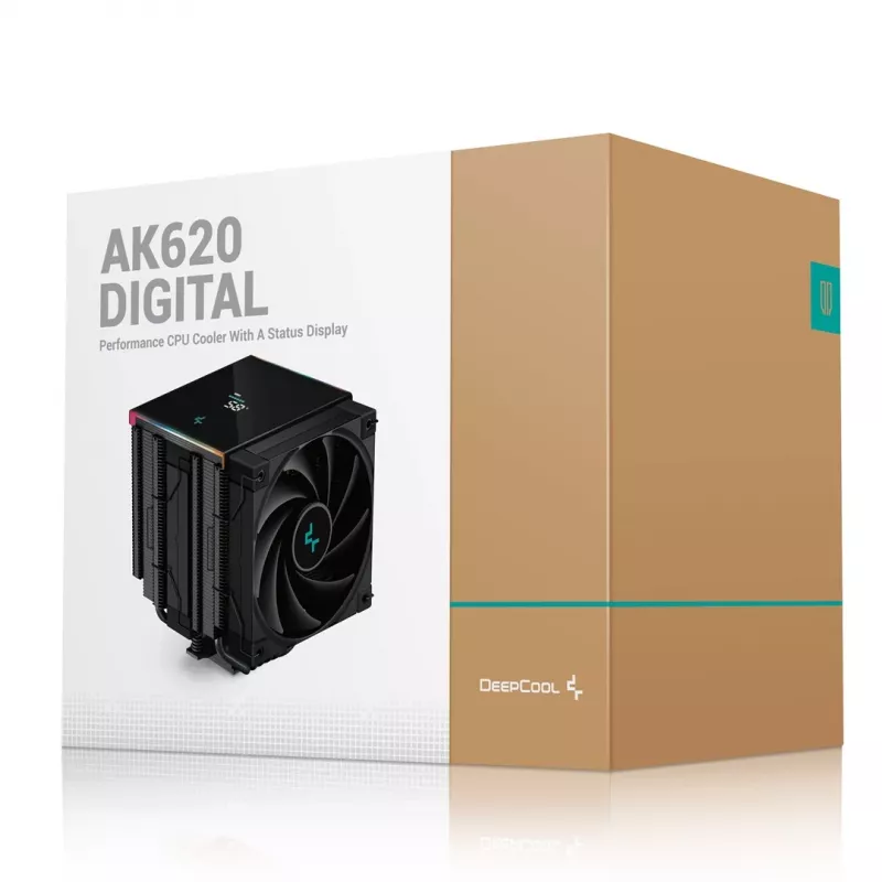 DeepCool AK620 DIGITAL Prozessor-Luftkühler 12 cm Schwarz 1 Stück