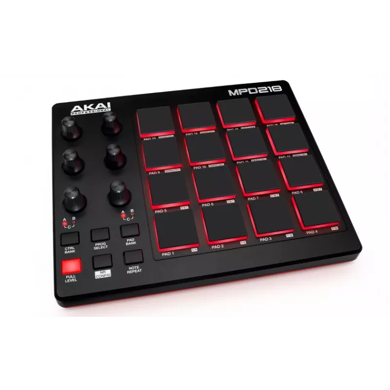 Audio Mixer Akai MPD218 Schwarz 16 Pads USB MIDI Controller