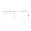 Gaming-Tisch huzaro Hero 1.6 Weiß — gerades MDF/Carbon-Tischplatte 1200×600 mm, Metallgestell, 750 mm Höhe