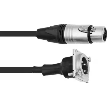 XLR Patchkabel PSSO 1 m, XLR Buchse auf XLR Stecker, schwarz