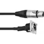 XLR Patchkabel PSSO 1 m, XLR Buchse auf XLR Stecker, schwarz