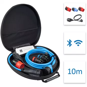 NRGkick 32A 10 m Set Optimal EV-Ladegerät mit Adapter und Tasche, WLAN, 12101061