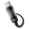 USB-A-auf-USB-C-Kabel Baseus Gem 1m 100W Schnellladung, Nylonmantel, Schwarz
