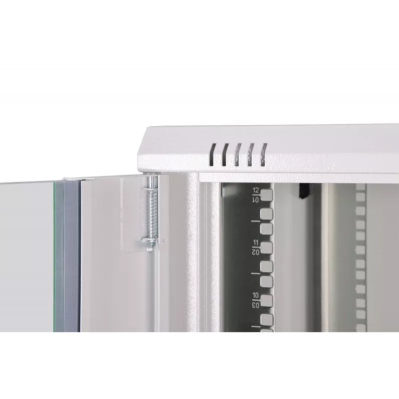 Wandmontagerack DIGITUS Dynamic-N 12U 600x600 mm IP20, Schlüsselschloss, Kabelmanagement, unmontiert