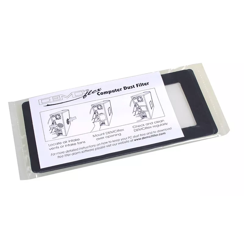 DEMCiflex DF0526 Staubfilter 2x40 mm, quadratisch, schwarz/weiß