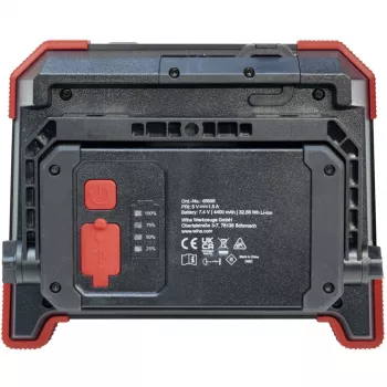 Wiha 45698 Akku-Baustrahler, 30 W, Schwarz/Rot