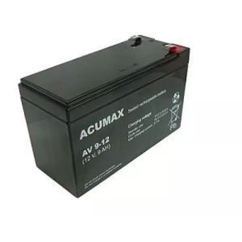 Batterie VRLA AGM EMU AV 9-12 T2 — 12 V, 9 Ah, wartungsfrei, vibrationsbeständig