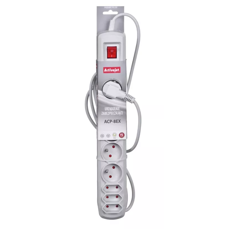 Activejet APN-8G/1,5M-GR Steckdosenleiste mit Kabel