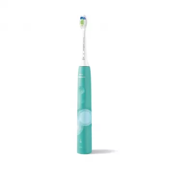 Schallzahnbürste Philips 4100 Series HX3689/43 – integrierter Li‑Ion‑Akku, 1 Handstück, 1 Bürstenkopf, Daily‑Care‑Modus, türkis