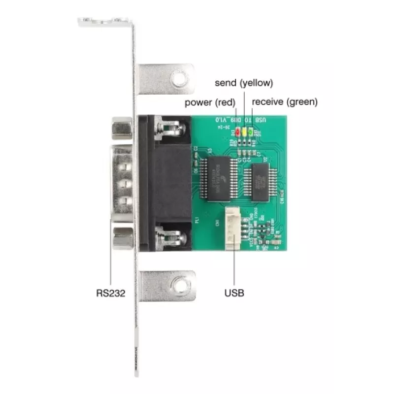 Delock 90892 USB-zu-RS-232-Konverter, FTDI FT231XS, USB 2.0, Stiftleiste auf D-Sub 9