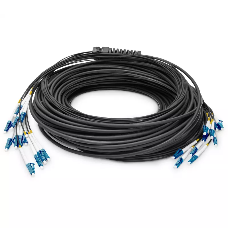 Digitus vorkonfektioniertes Glasfaser-Universal-Breakout-Kabel, 12 Fasern, LC/UPC, 50 m