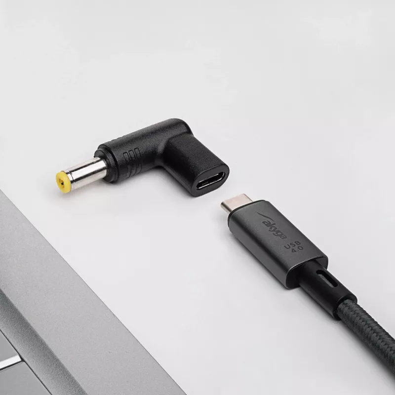 Akyga AK-ND-C01 Ladeadapter USB-C auf DC 5,5 x 2,5 mm für Notebooks, 18,5-20 V, 100 W