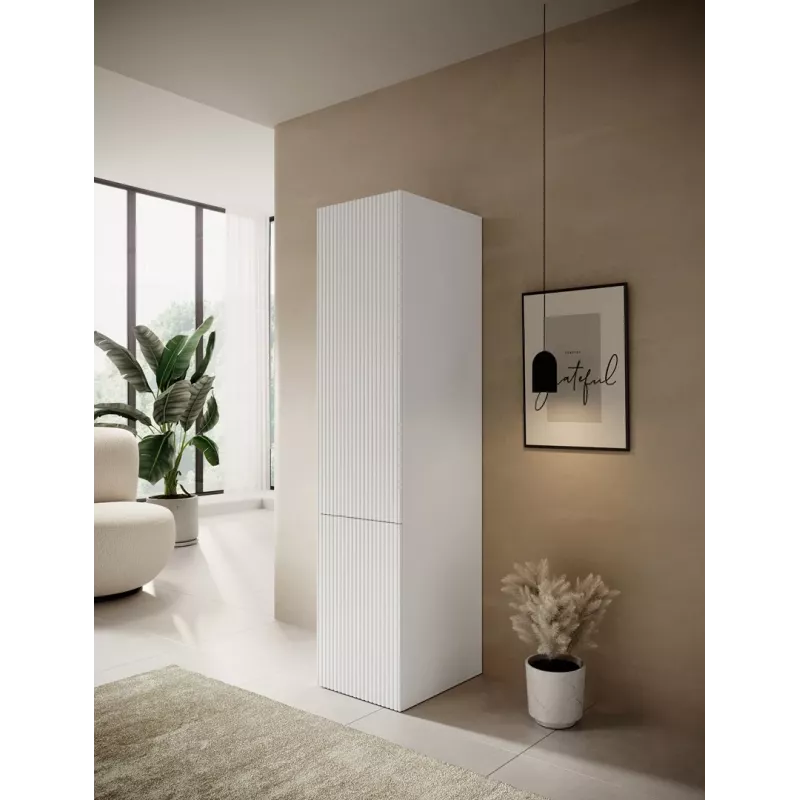 Kleiderschrank cama meble PAFOS 1D 45x55,5x198,5 cm weiß matt, 4 Einlegeböden