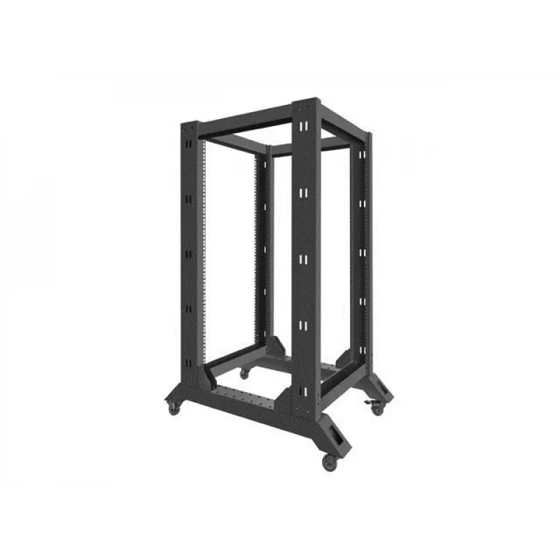 Freistehendes Rack LANBERG OR01-6822-B 22U, 600 mm B x 800 mm T, schwarz, 600 kg Tragfähigkeit