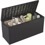 Outdoor-Aufbewahrungsbox Keter 249722 270 L, witterungsbeständig, Graphit, rechteckig 1180×440×580 mm